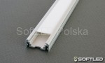 1 meter long - LED profile SURFACE type with cover